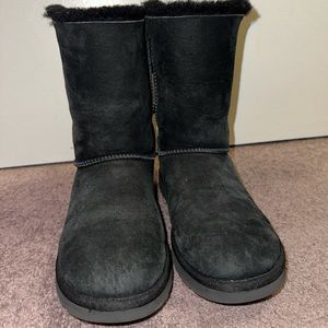 Black UGG Bailey Bow II Boots